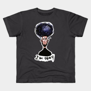 tired man. shaggy young dude. i am okay Kids T-Shirt